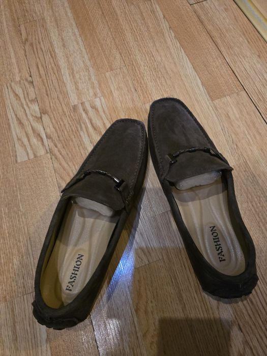 Buty mokasyny męskie brązowe