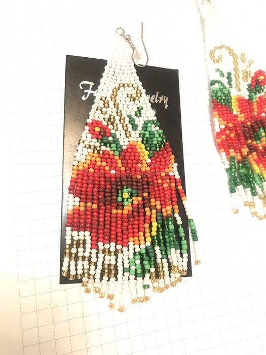 Серги з бісеру