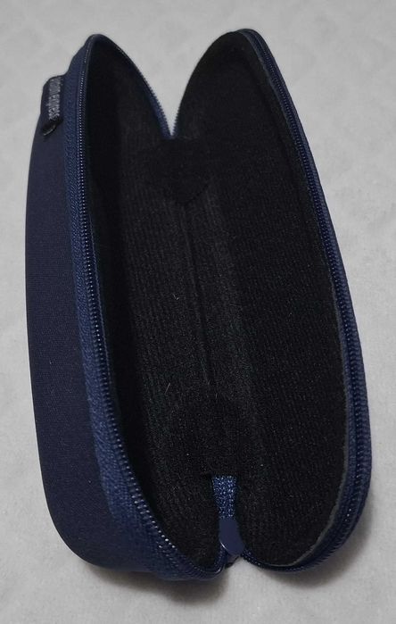 Etui, futerał na okulary, granatowe, Vision express, 4,5x5x17,5cm