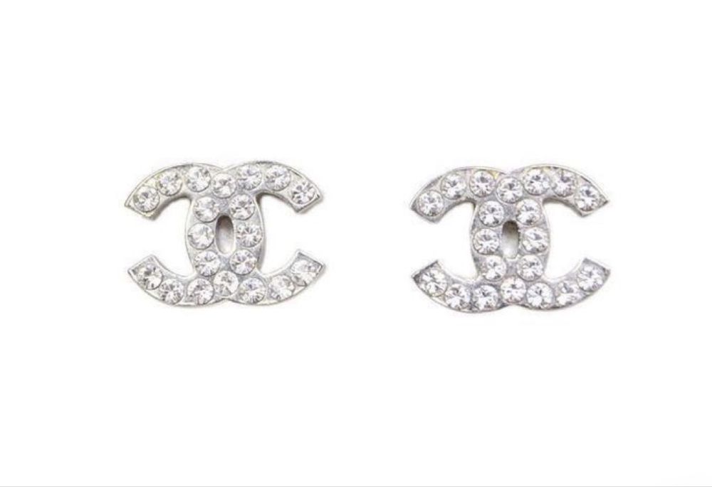 Сережки chanel зі стразами