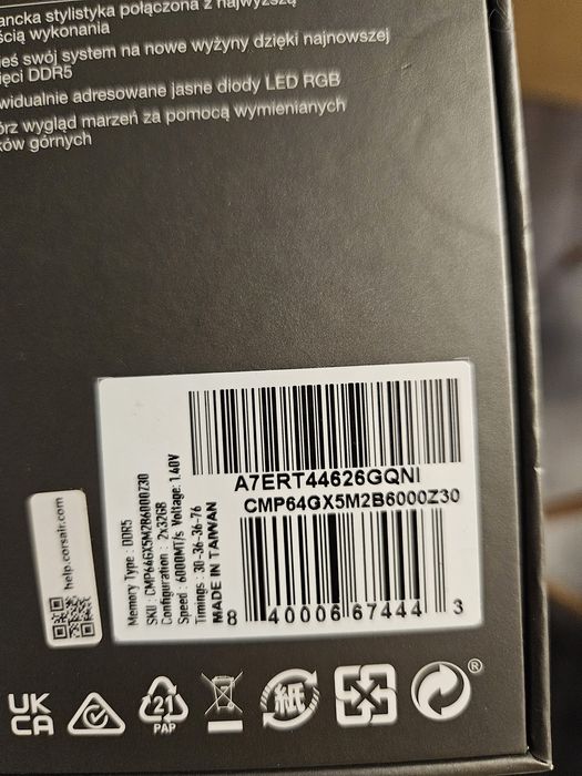 Ddr5 corsair dominar titanium 64gb