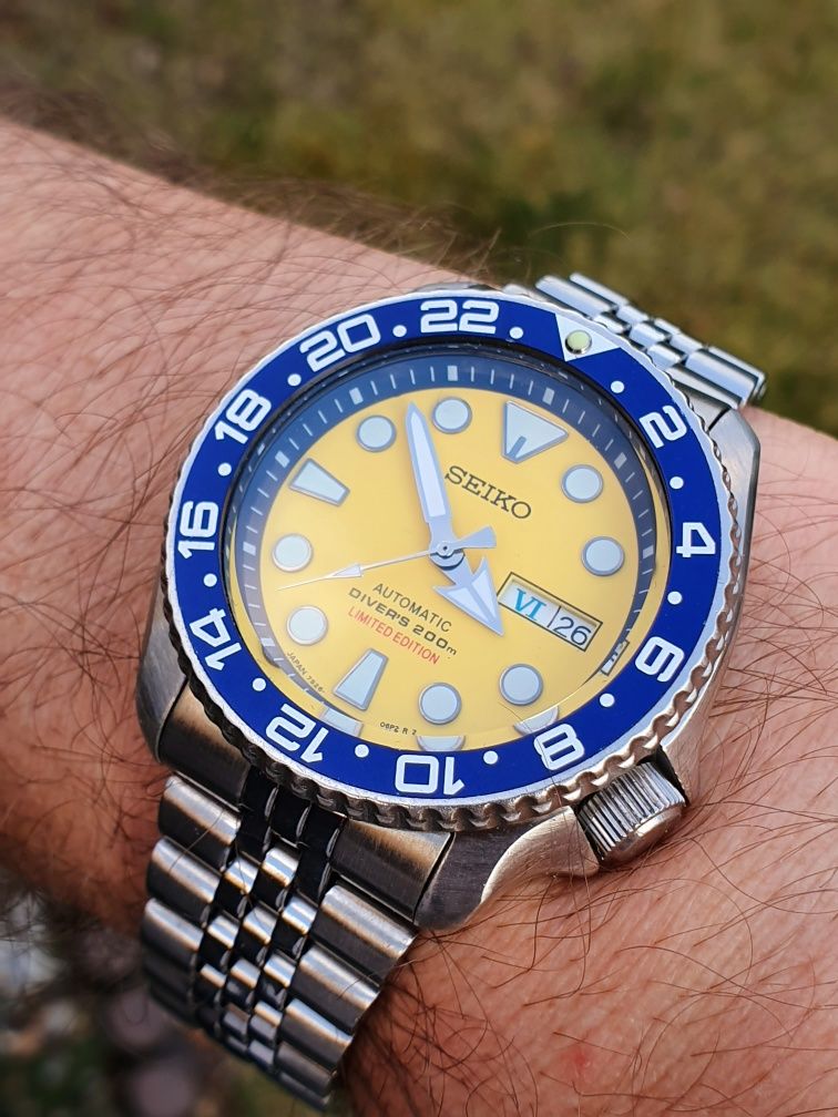 Seiko Scuba Diver's Automatic Yellow SKX009 - BUMBLEBEE mod - UNIKAT Płock  • 