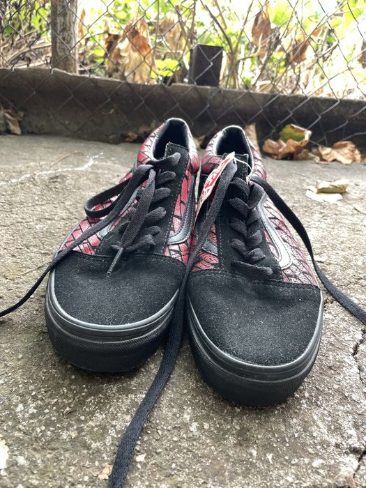 Кеди Vans Old Skool красно-черные / Розмір 38.5 (24.5 см)