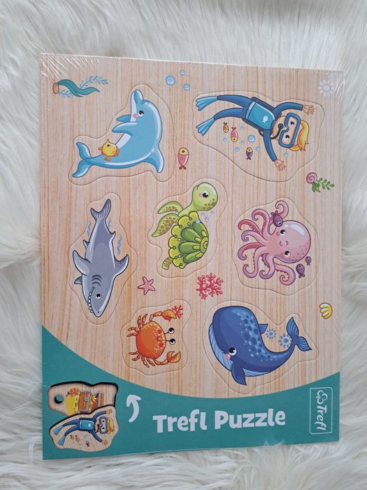 Układanka edukacyjna zwierzęta wodne montessori
