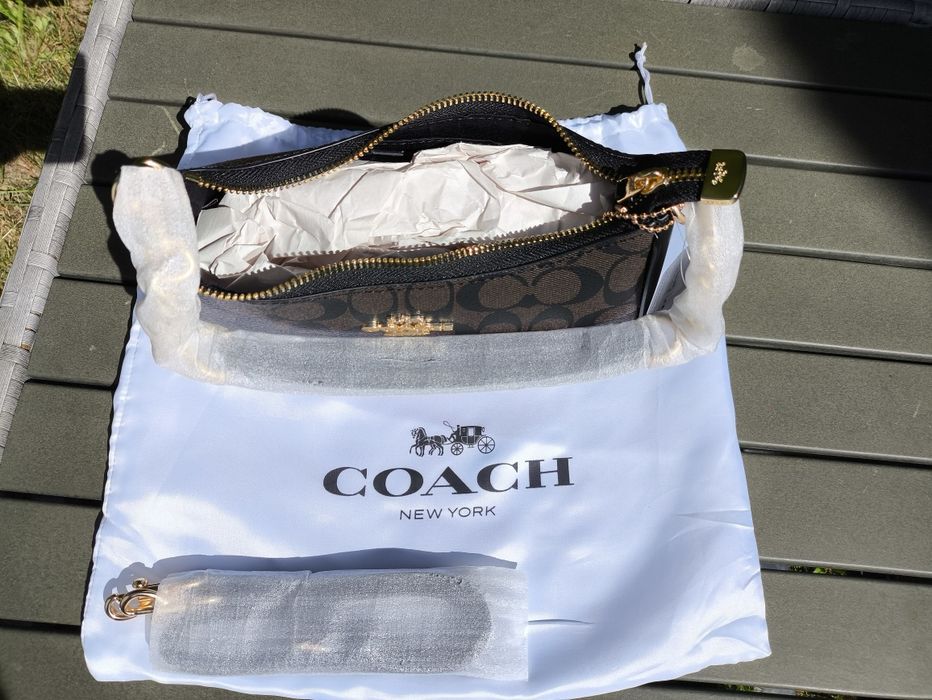 Torebka na ramie Coach Teri Mini Crossbody brazowa