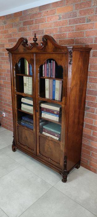 Piękna biblioteka witryna Ludwik Filip antyk