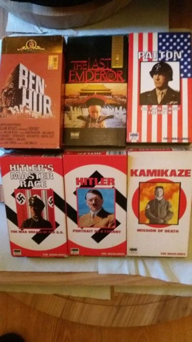 Kasety VHS Hitler Patton Kamikaze Ben Hur There Last Emderor