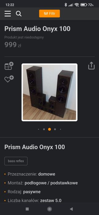 Kolumny Prism. Onyx 100. Kino domowe.
