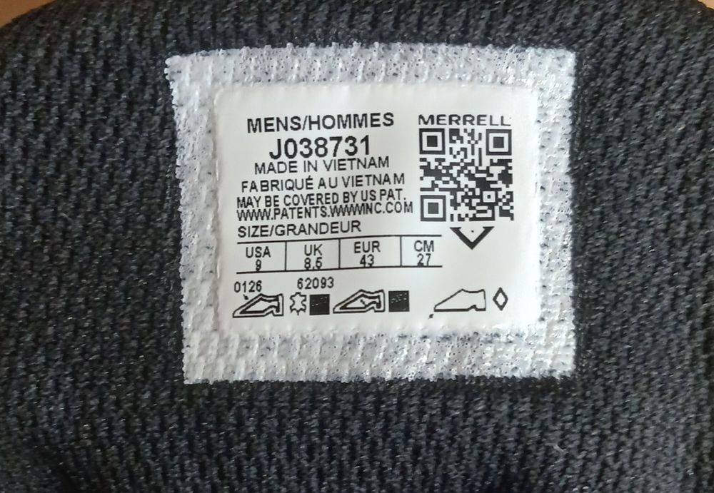Черевики туристичні чоловічі Merrell Tempo Sol Mid Wp Waterproof водонепроникна мембрана