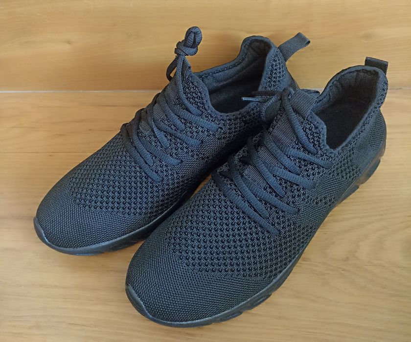 Buty męskie sportowe sneakersy czarne 48 nowe
