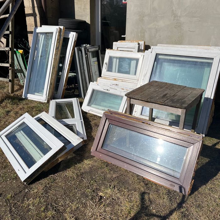 Okna z demontażu plastikowe PCV.