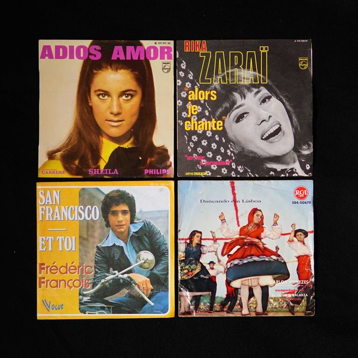 Discos Vinil 7" 45 RPM - SHEILA * Frédéric François * Rika Zarai * ...