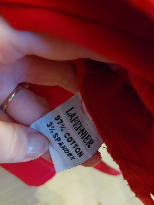 Elegancki Czerwony Żakiet Lafeinier (3XL, 97% Bawełna) - Stan Bardzo D