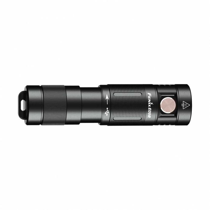 Fenix E09R Latarka akumulatorowa LED czarna 600lm ZASIĘG 124 metry!