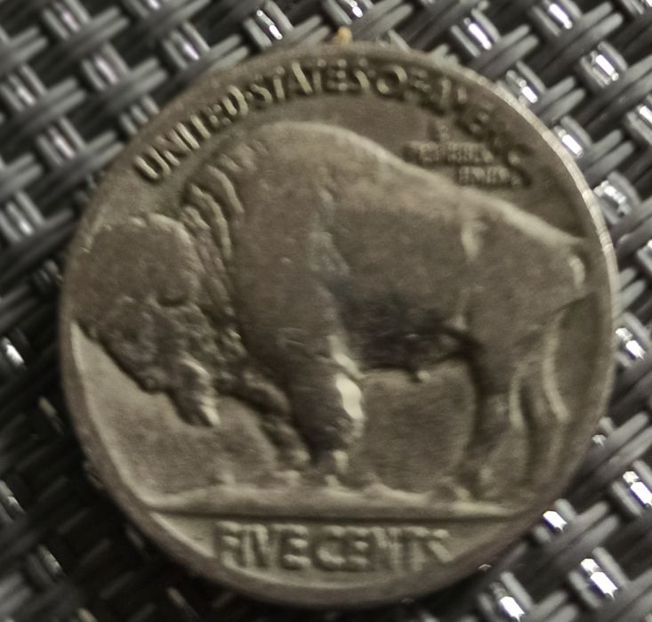 Moneta 5 centów 1936 Indianin Bizon