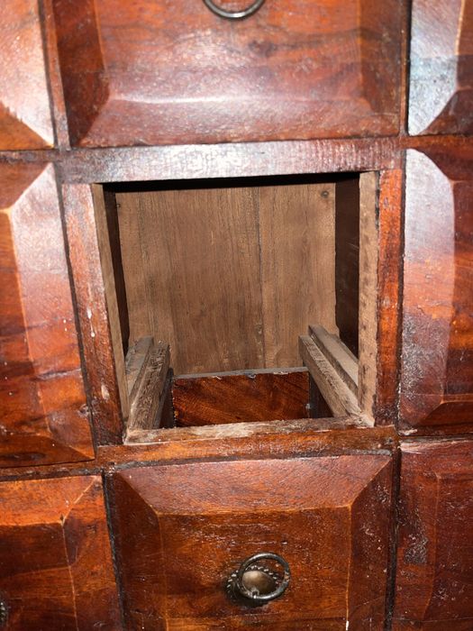 Komoda drewniana aptekarska apteczna dużo szufladek szuflad organizer