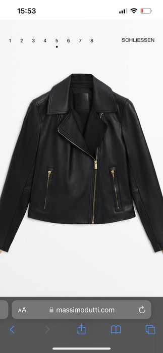 Шкіряна куртка massimodutti