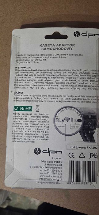 Kaseta na aux przejsciowka jack 3.5mm