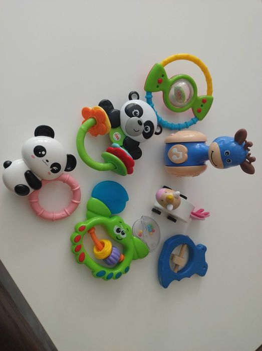 Grzechotki gryzaki sensoryczne wańka jelonek, kaczuszka Montessori
