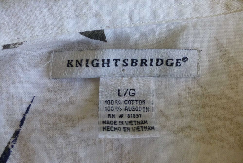 Knightsbridge letnia męska koszula Fish Print L XL