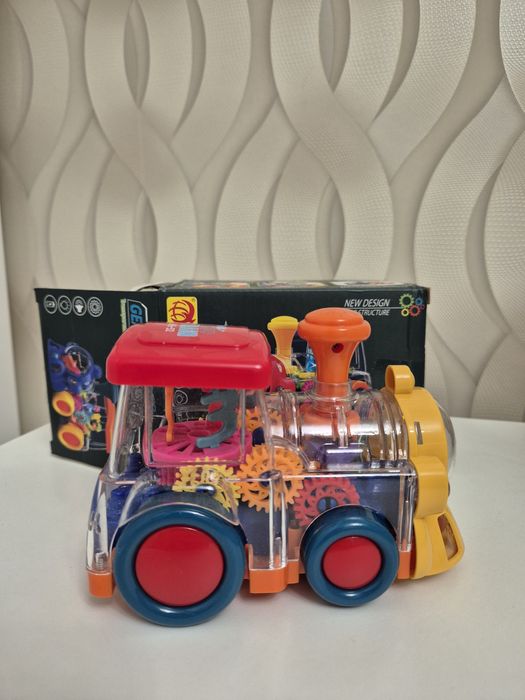 Музичний дитячий паровозик/світиться в темряві/прозорий