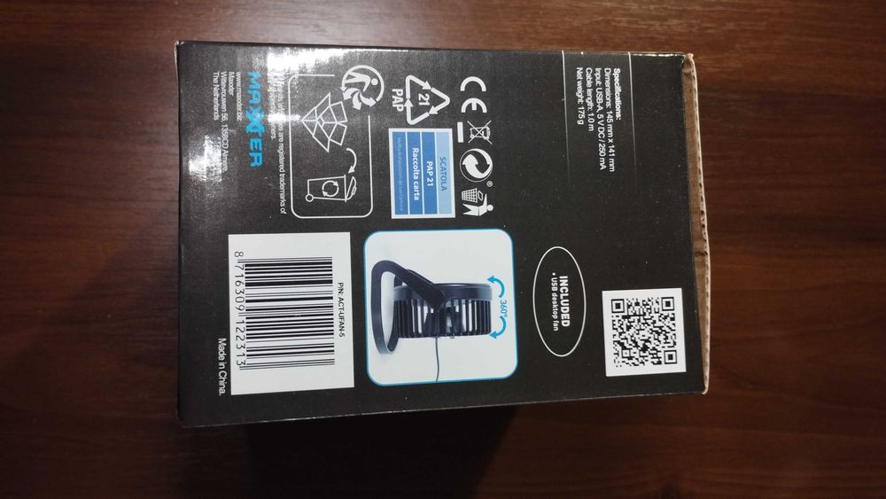 Wentylator chłodzący na USB Maxter