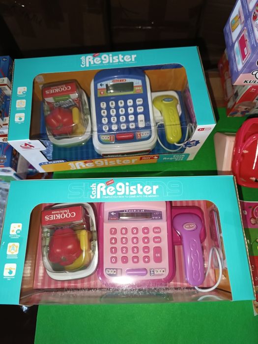 Дитячий касовий апарат касса супермаркет магазин гроші картка звук