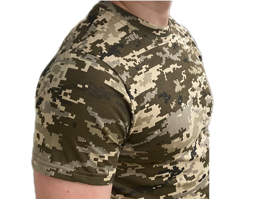 Опт 5шт/розн. Бавовна. Футболка чоловіча піксель хакі мультикам койот