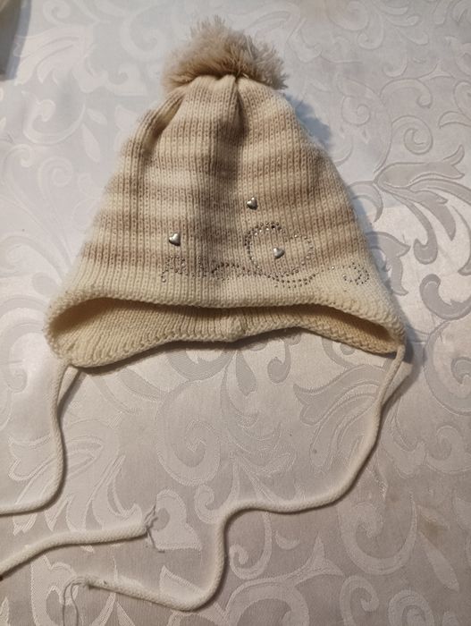 22*Czapka dla dziewczynki na 2-3 latka