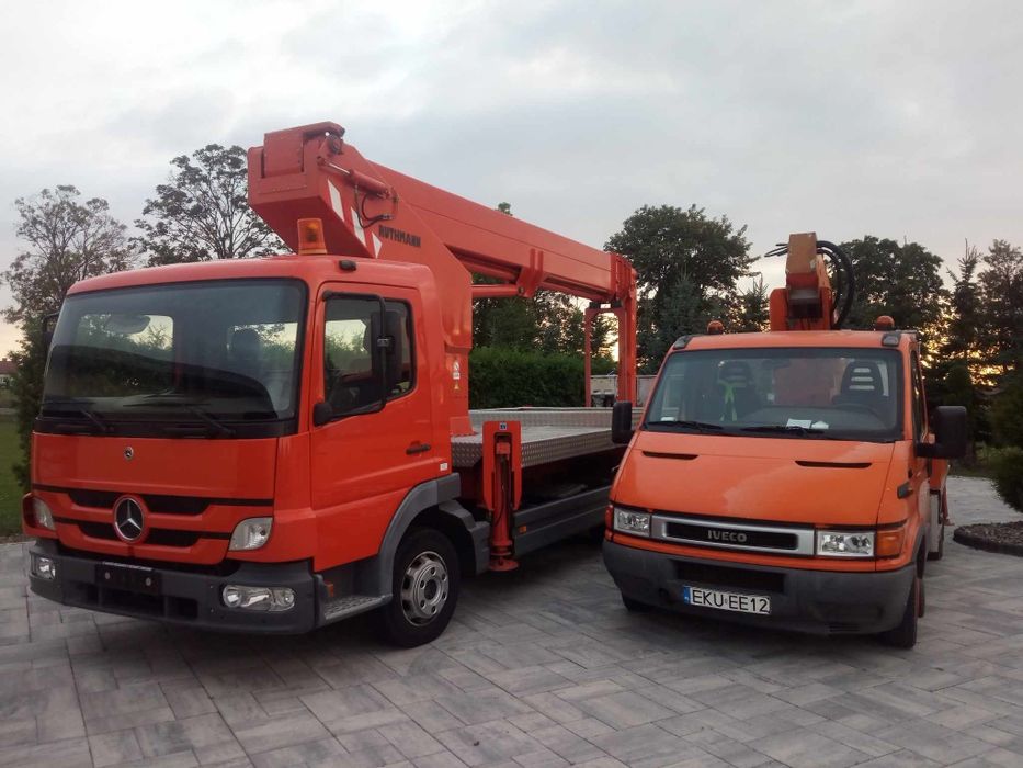 Usługi, Wycinka, przycinka drzew z podnośników koszowych 20m/31m, frez