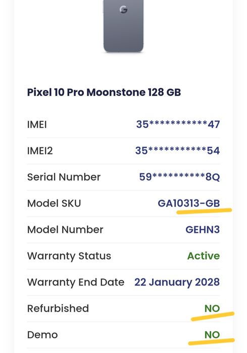 Google Pixel 10 PRO 16/128gb Moonstone. Європейська версія. Новий. НЕ soft unlock!!