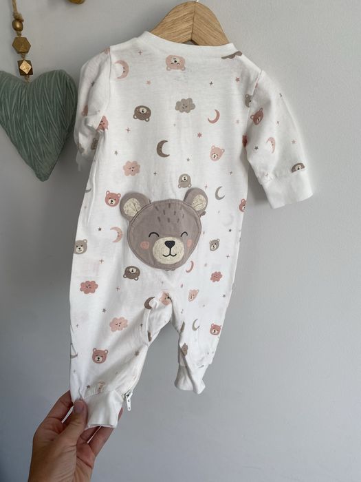 Pajac lindex w misie księżyce chmurki beżowe 50 Sochaczew • OLX.pl