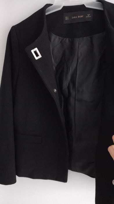 Zara krótki elegancki żakiet czarny XS