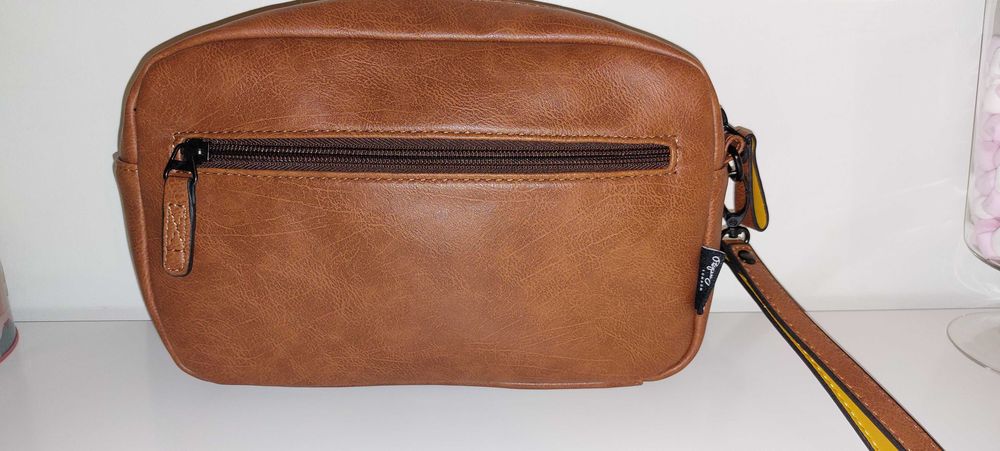 Kosmetyczka torebka saszetka brązowa z rączką Pepe Jeans