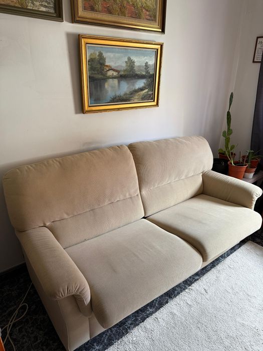 Sofá-cama bege - cambalhota