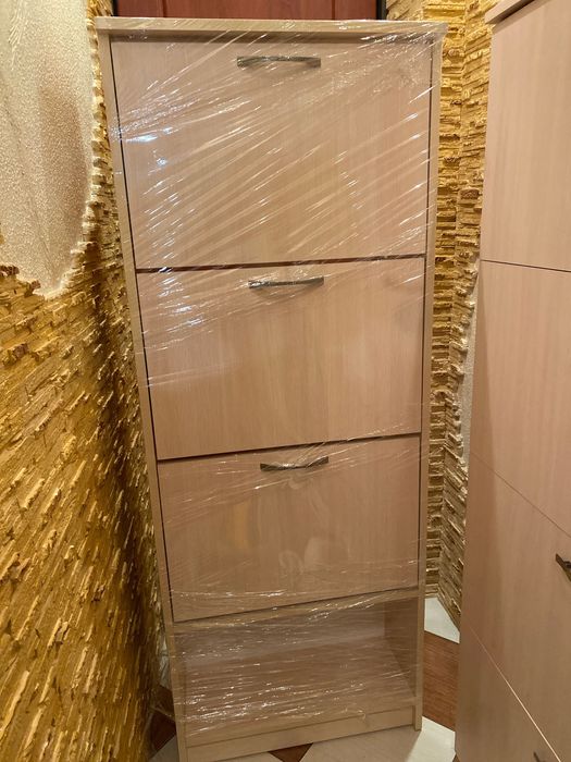 Тумба під взуття, молочний дуб.
