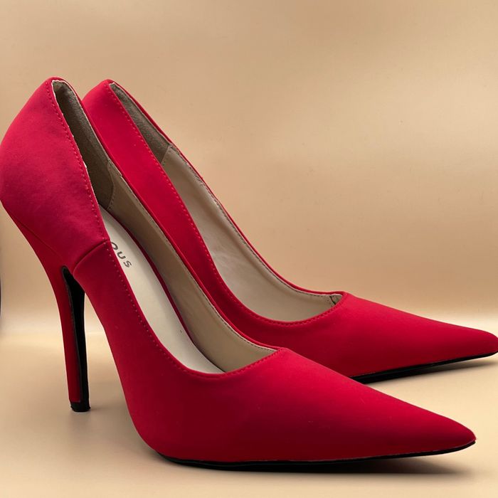 Вечерние Туфли лодочки красные на шпильке