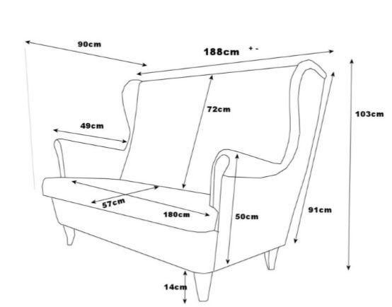 Nowoczesna sofa z hydrofobowej tkaniny