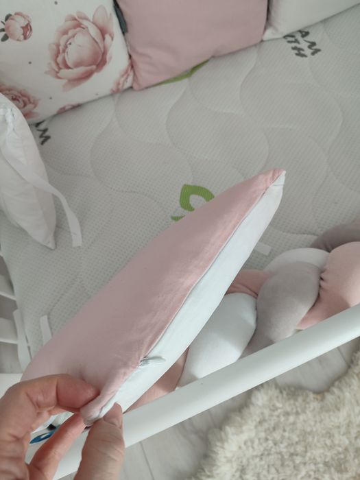 Бортики-подушки + коса в дитяче ліжечко | Змінні наволочки | Дуже гарн