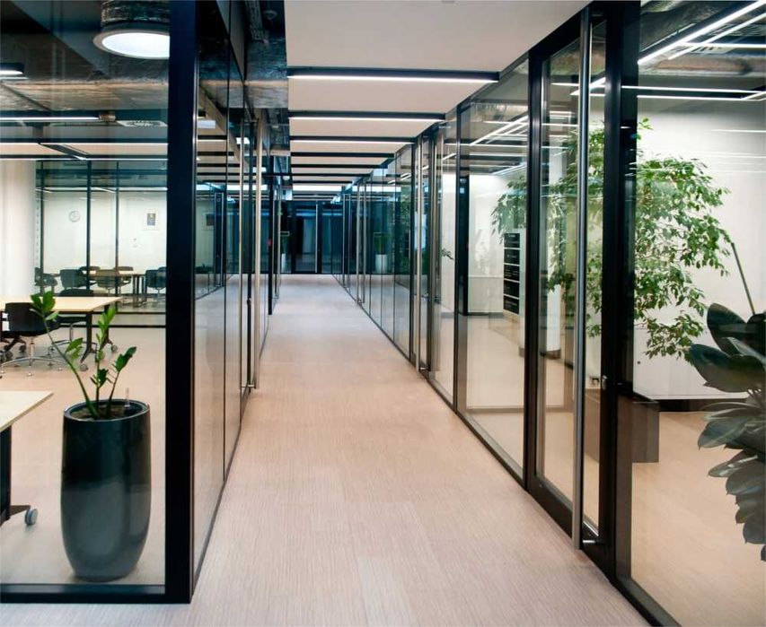 Drzwi aluminiowe przeszklone - od producenta - 1100 x 2100