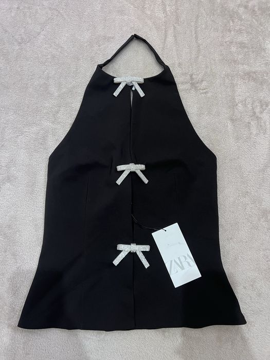Top  Zara com brilhantes