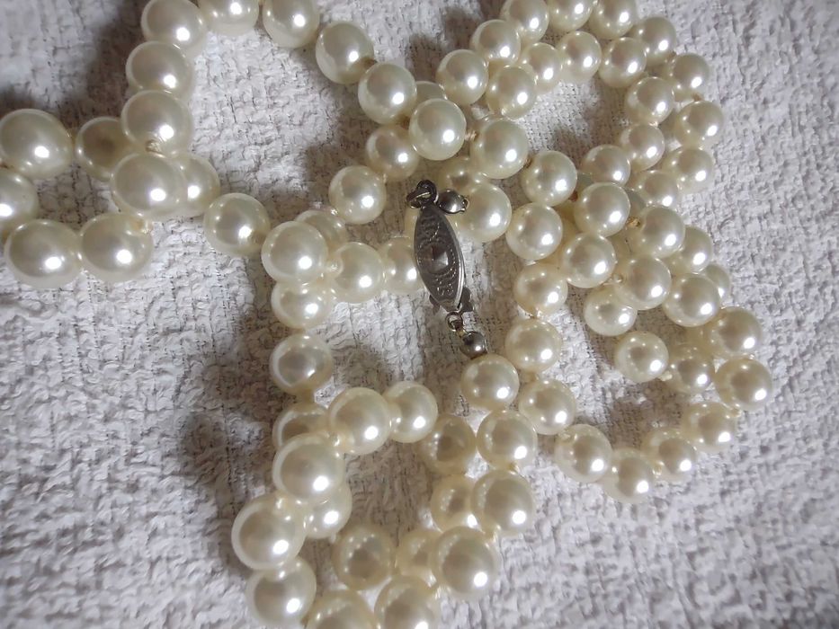 Stary francuski naszyjnik sztuczne perły