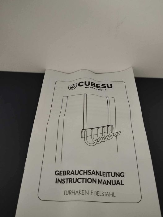 Hak do drzwi CUBEUS ze stali nierdzewnej 3 lub 5