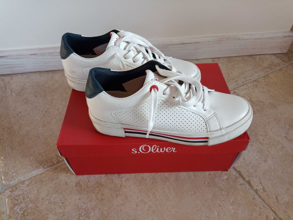 damskie Sneakersy półbuty białe Oliver