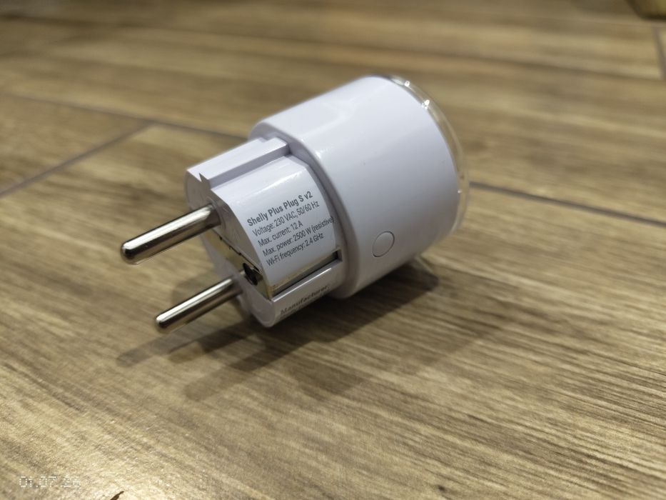 Shelly plug S, gniazdko Smart 2500W