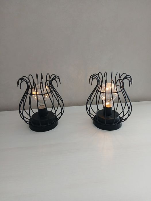 Два підсвічники у стилі лофт на батарейки