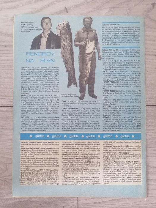 Czasopismo wiadomości wędkarskie 1'82