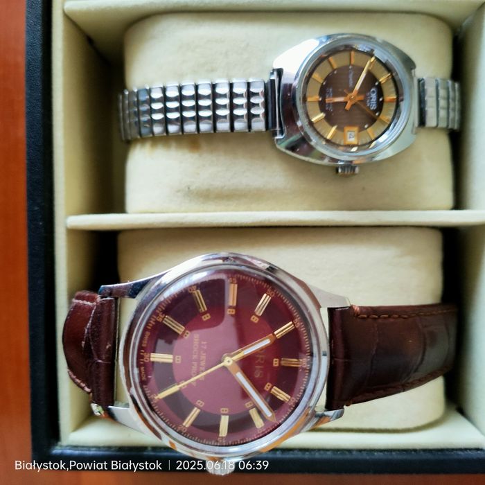 Zegarki oris komplet vintage.
