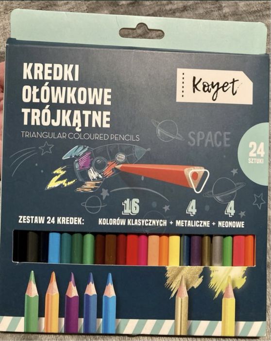 Kredki Kayet 24 sztuki w tym neonowe