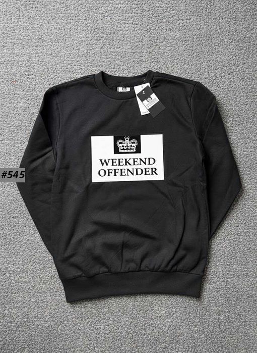 Черный Свитшот WEEKEND OFFENDER — Мужская Кофта Викенд Оффендр 1312